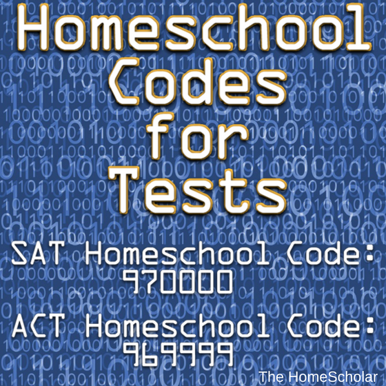 homeschool codes for tests