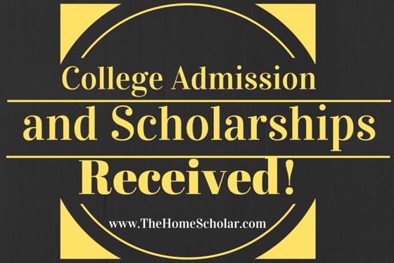 college admission and scholarships received