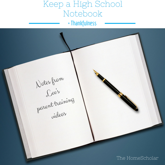 keep a high school notebook