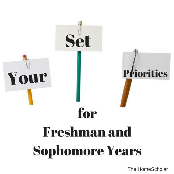 priorities for freshman and sophomore years